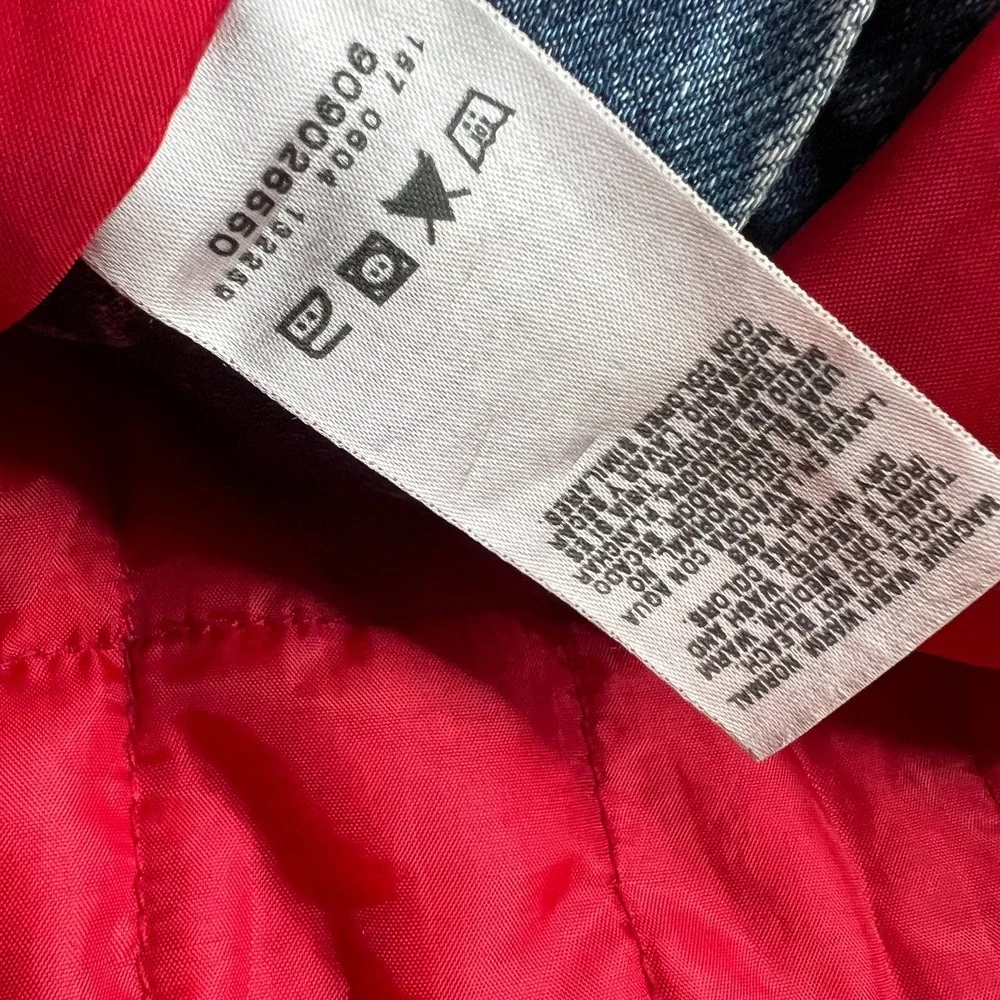 Levi's Strauss Signature Sherpa Lined Denim Trucker Jacket Men's L Blue Jean Red